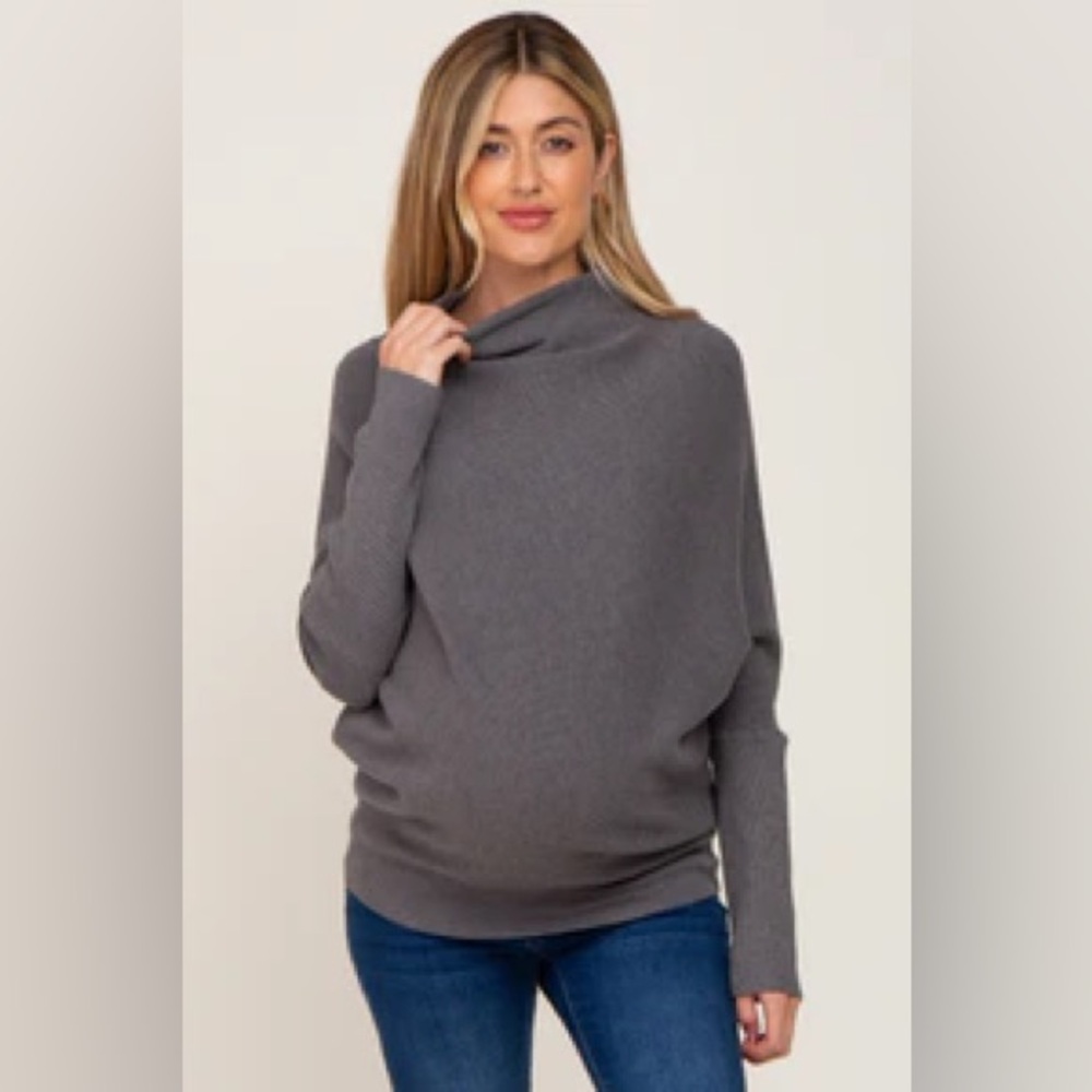 Comfy Cozy Gray  Maternity Sweater